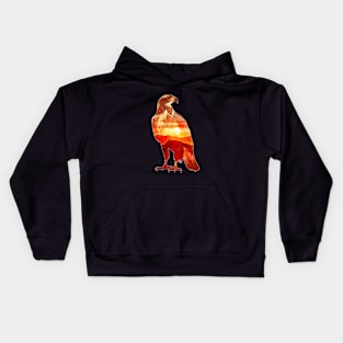 Eagle Sunset Double Exposure Kids Hoodie